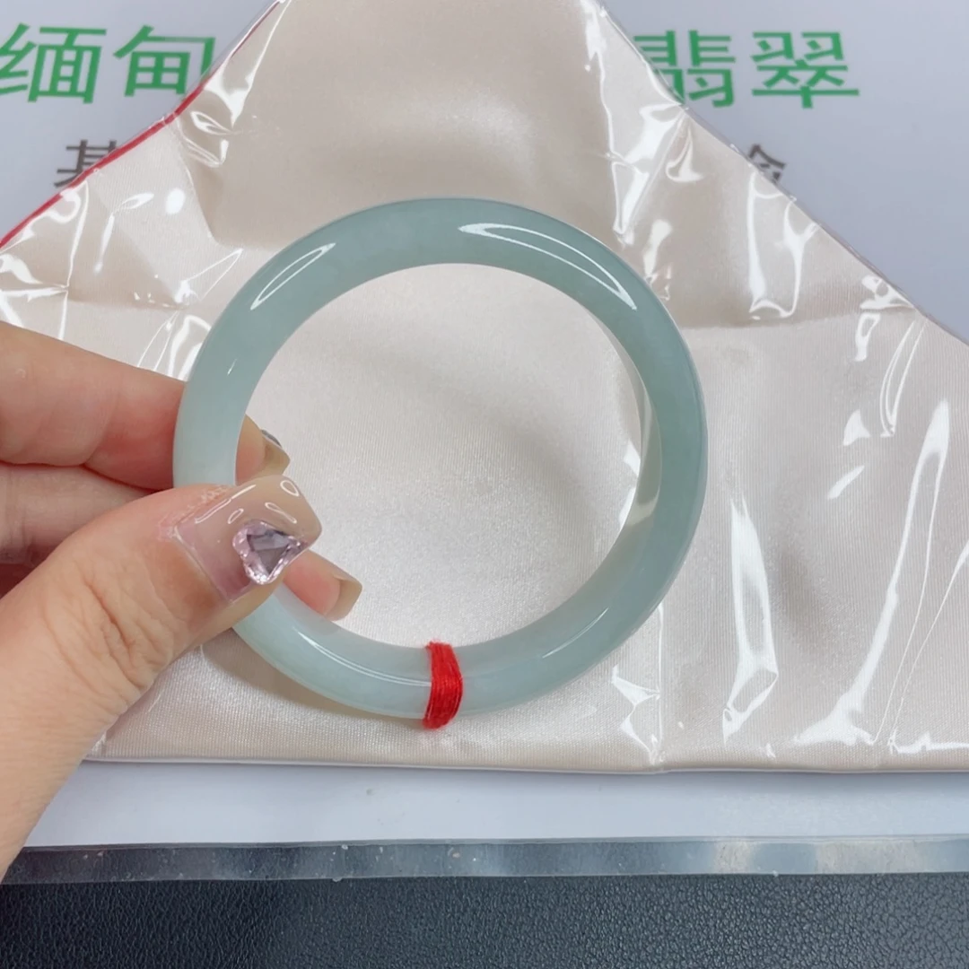 未镶嵌手镯翡翠冰胶蓝手镯
