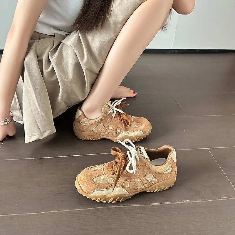 【JTG&SHOES 官方】撞色德训鞋女2025春新款百搭内增高运动鞋休闲