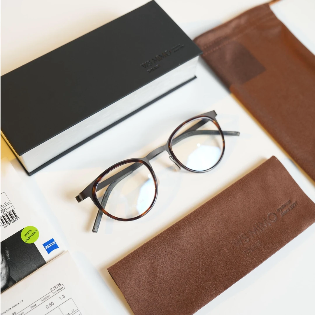 万视米墨配镜即送WSMIMO品牌高档皮质镜盒套装 B9704 52尺寸除外