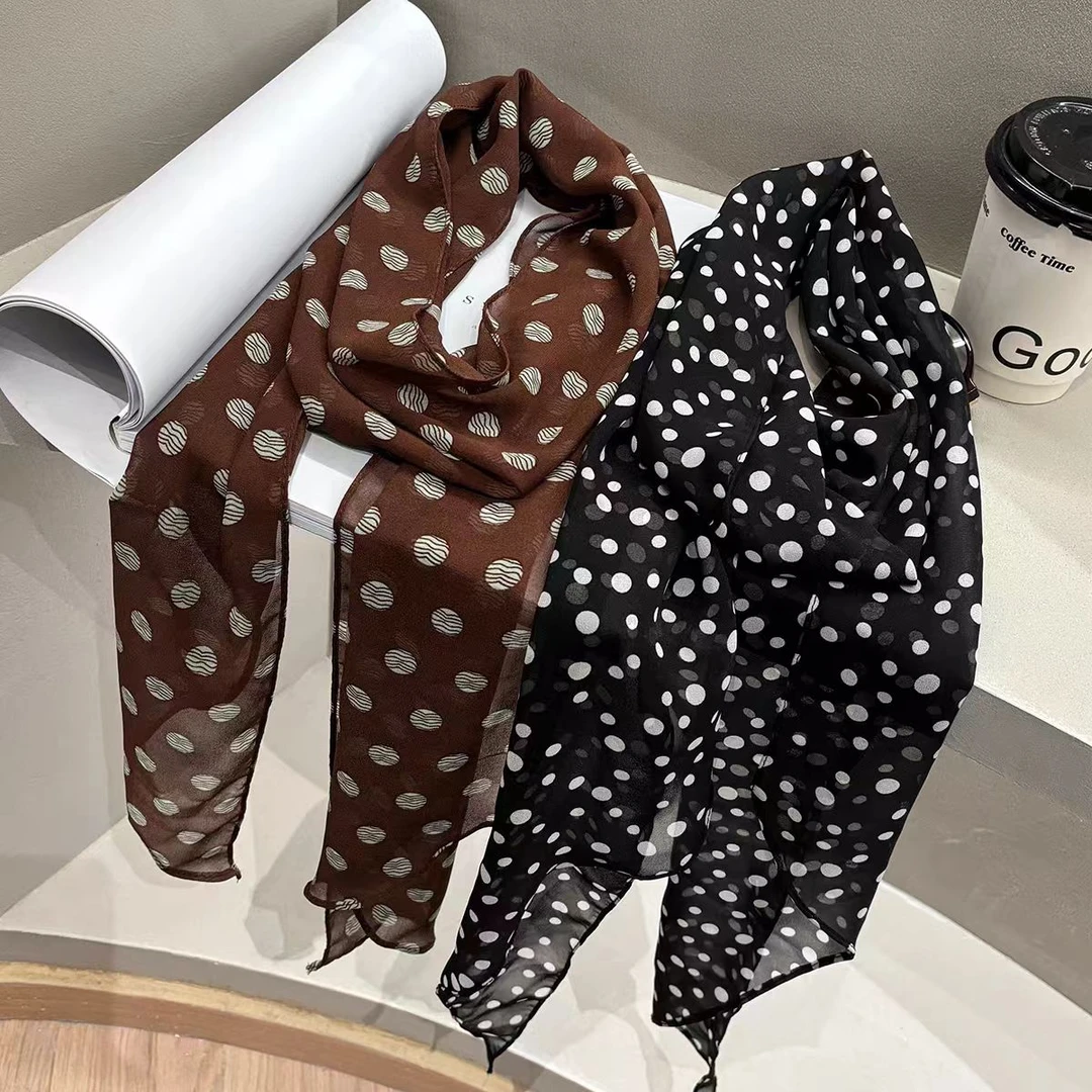 【188*28】法式复古长条丝巾高级配饰系脖女新款飘带领巾百搭围巾