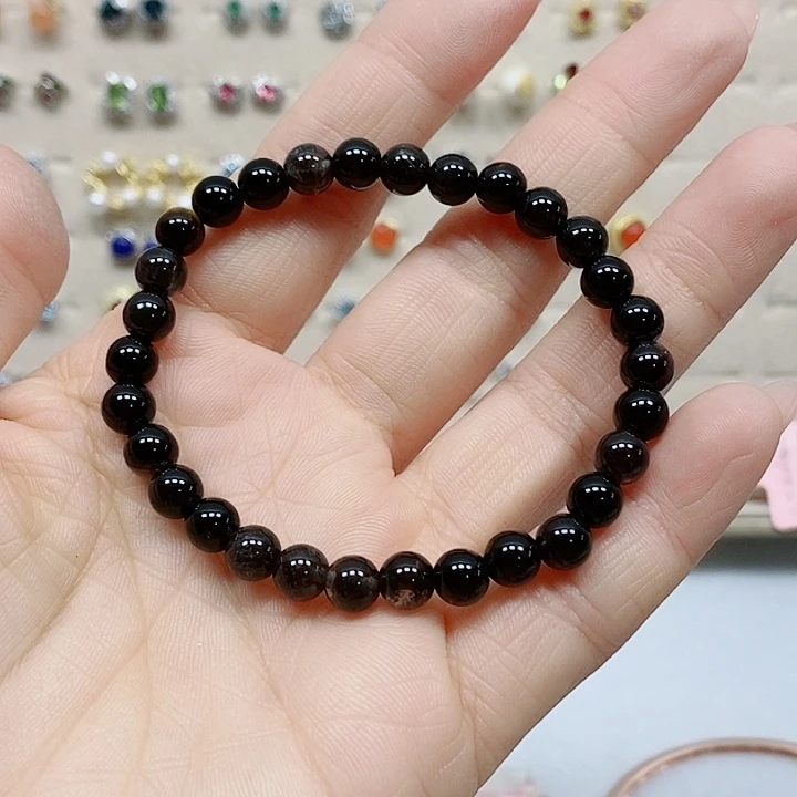 水晶手链银S925镶嵌手串