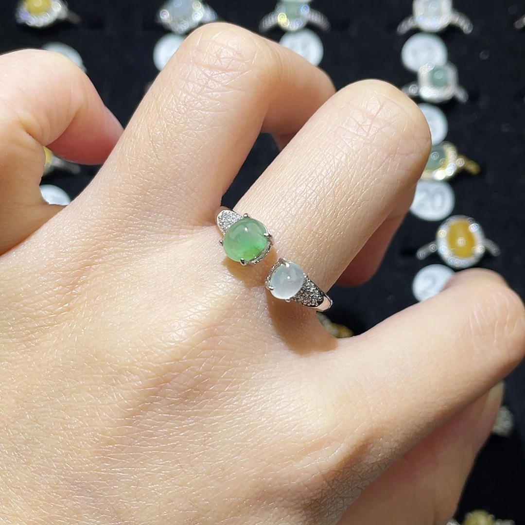 翡翠未镶嵌戒指戒指