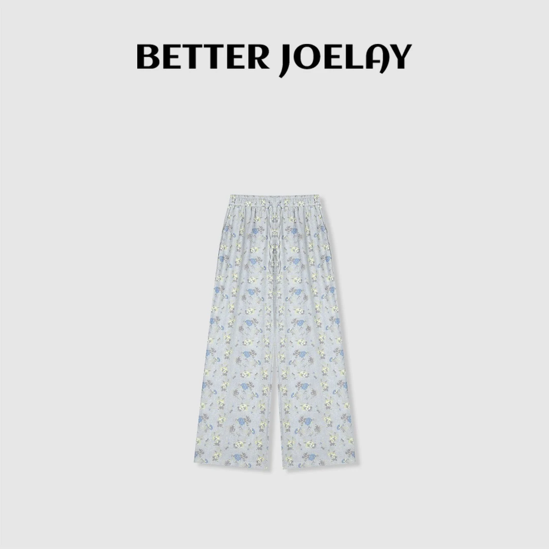 BETTER JOELAY-【迷人花花】时尚休闲直筒裤子宽松百搭KKH2271
