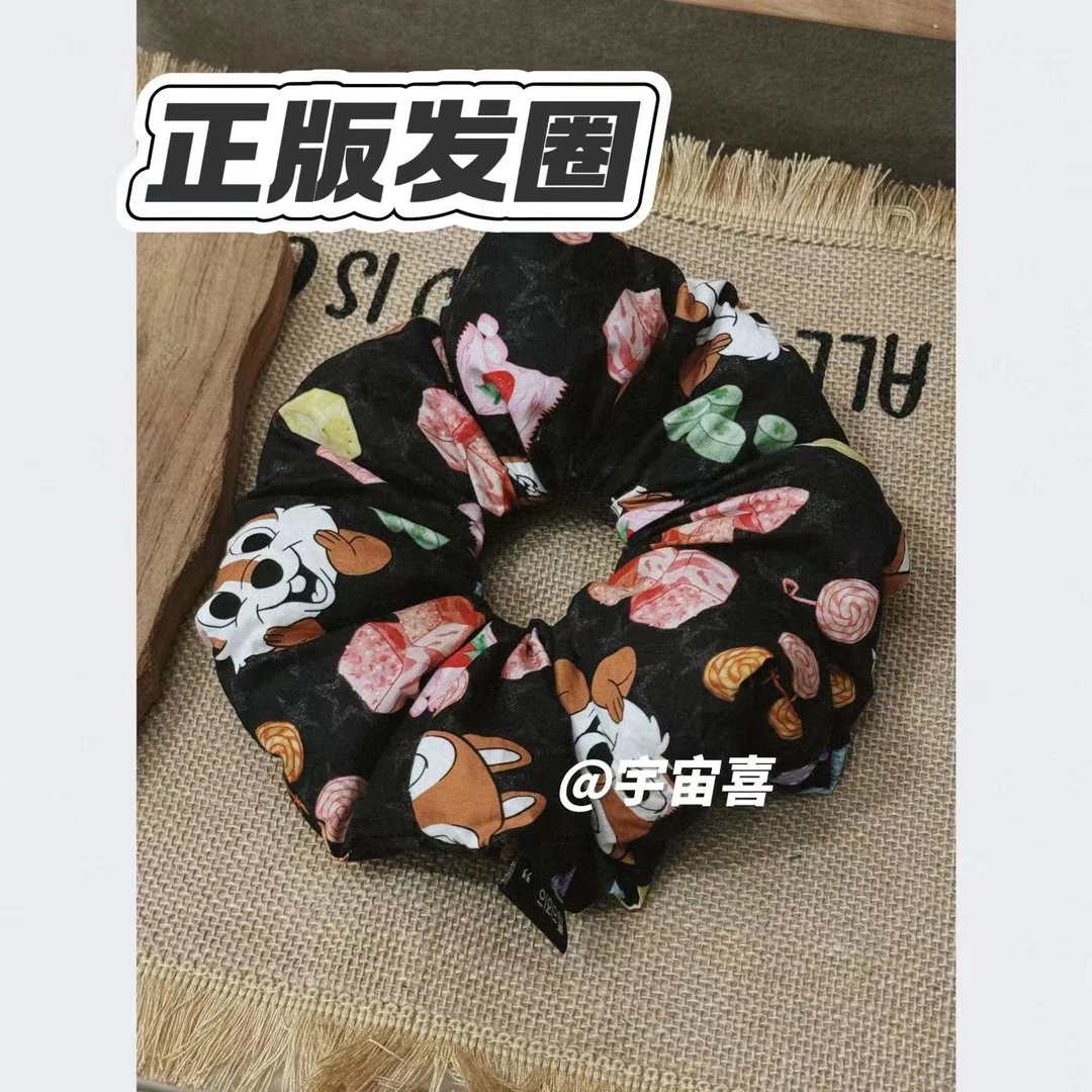 S3-110【奇奇蒂蒂涂鸦黑色面包大肠发圈】单个