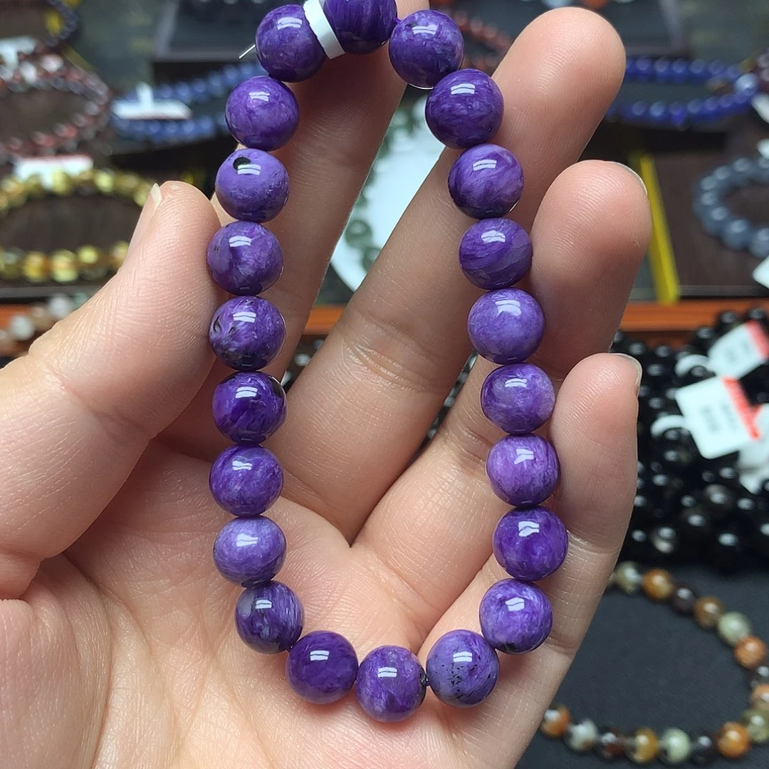 查罗石（紫龙晶）手串未镶嵌