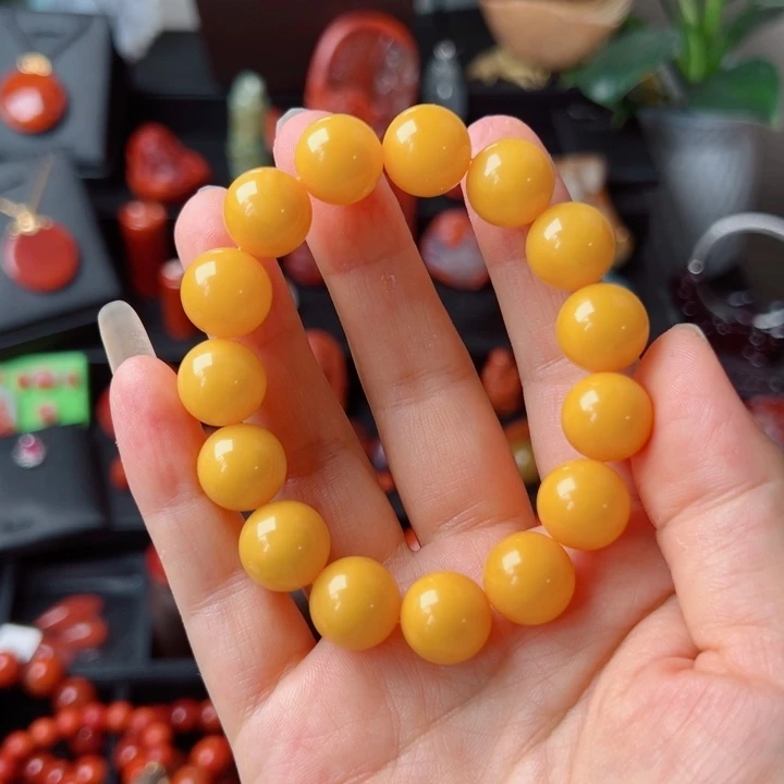 金***子未镶嵌蜜蜡手串蜜蜡手串