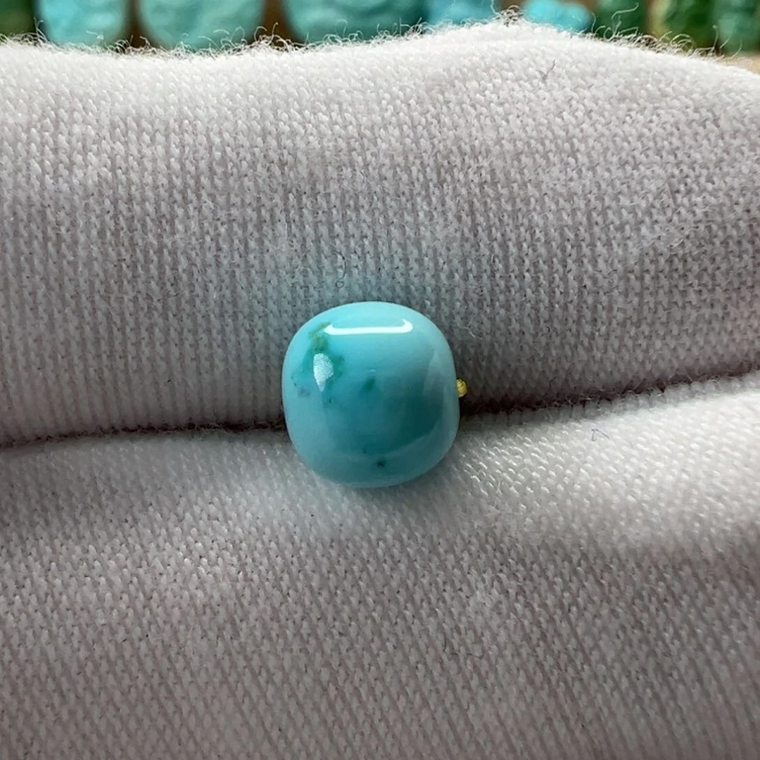 未镶嵌绿松石老型珠6.9mm