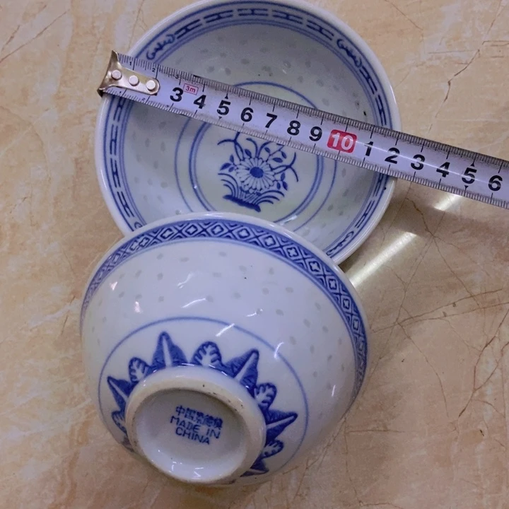摆件2个12.5厘米玲珑兰花碗