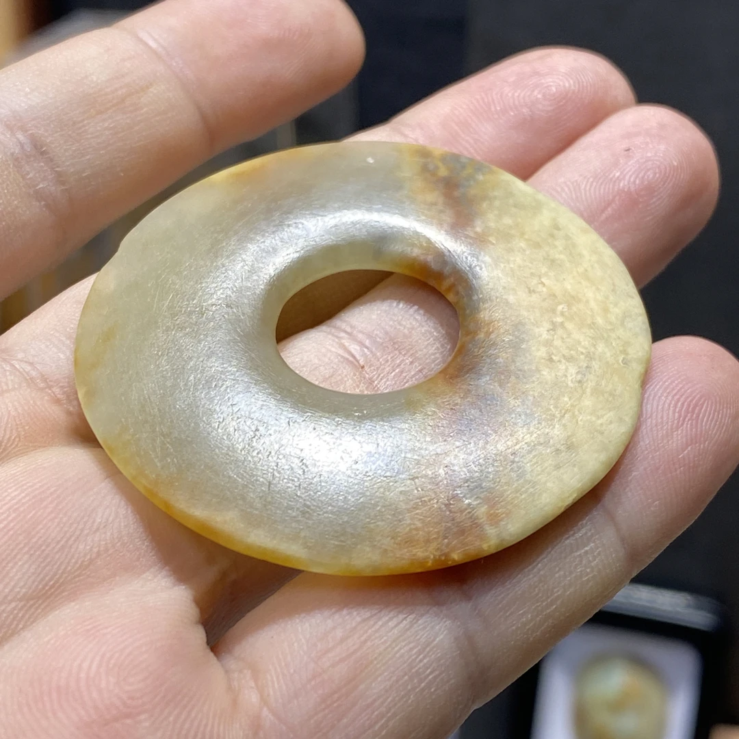 河磨奇石圆璧型件