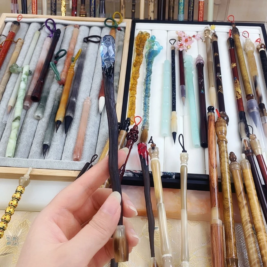 孤品出锋2.0纯黑尖紫毫一支