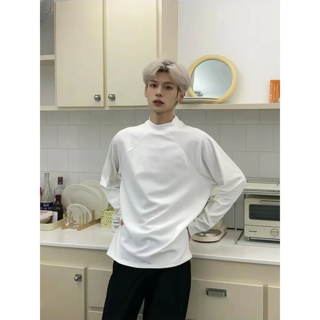 孙恩盛【内搭必买】韩系半高领德容保暖秋冬百搭卫衣纯色长袖打底衫