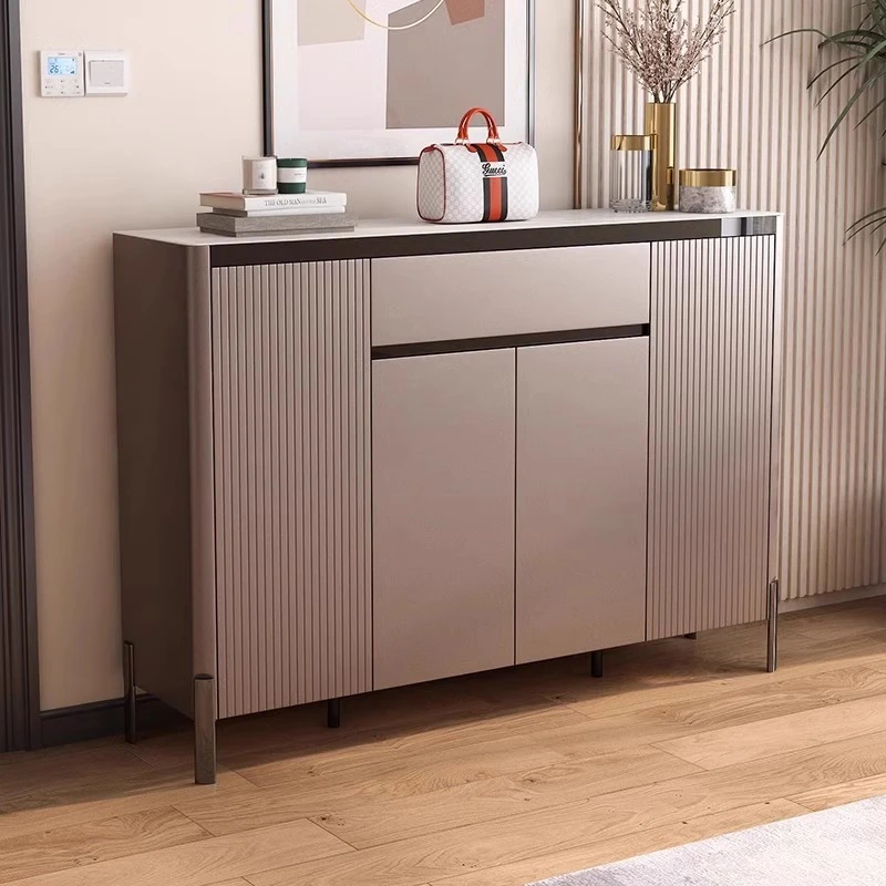 最新款鞋柜2025金属烤漆高档鞋柜家用客厅北欧轻奢大容量门厅玄关