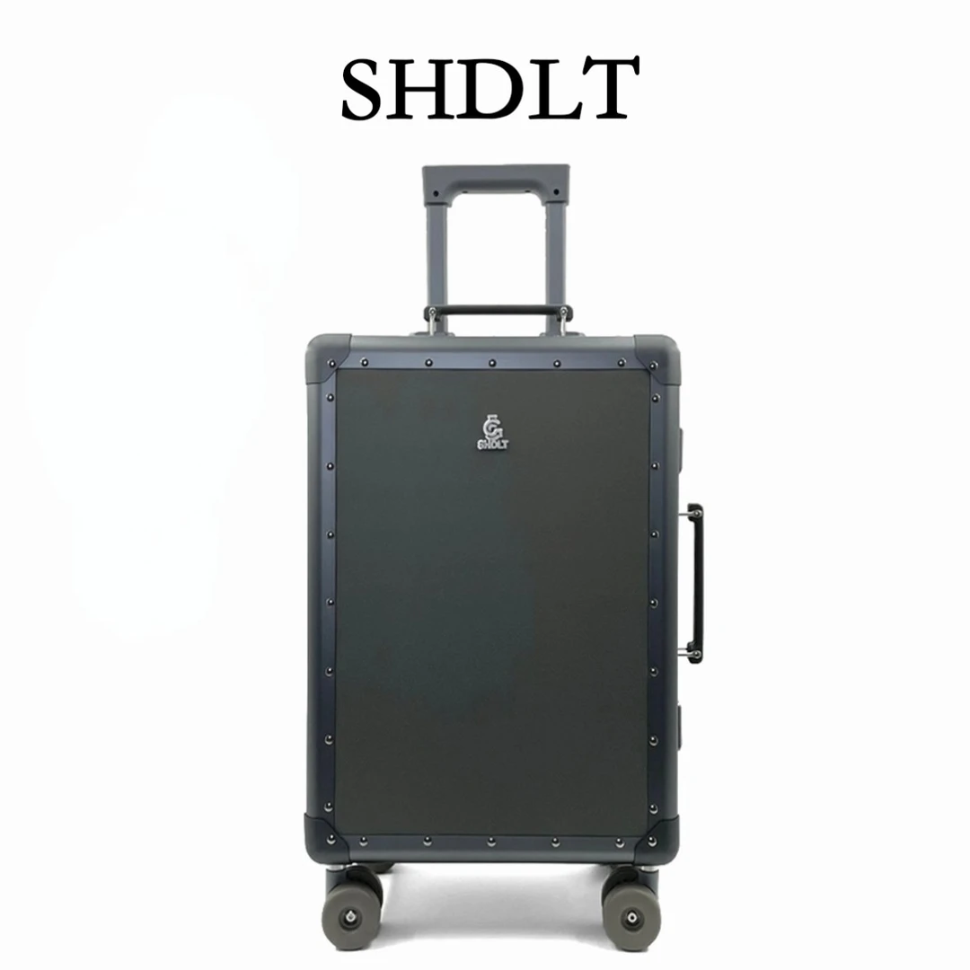 环旅者全铝镁合金覆皮拉杆箱万向轮复古轻奢旅行箱全铝箱男士男女