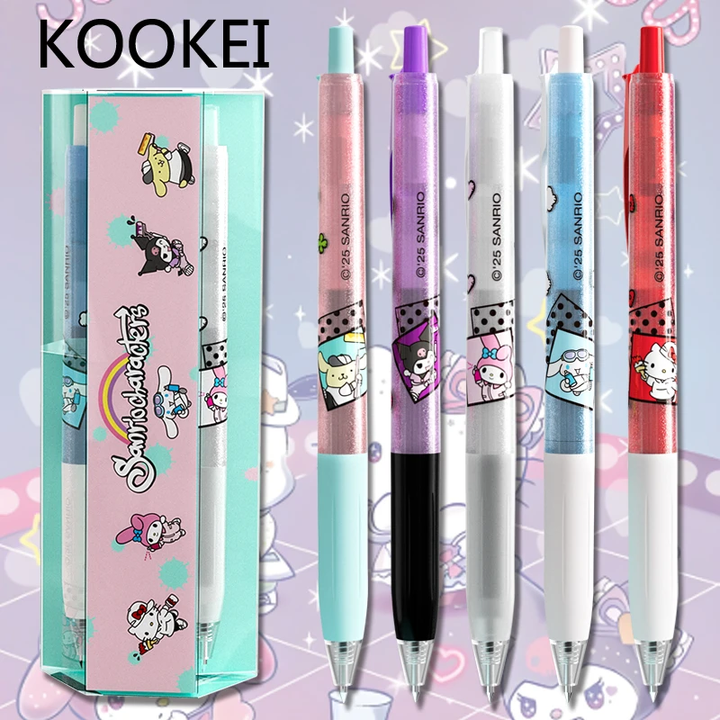 KOOKEI三丽鸥联名速干中性笔可爱卡通库洛米学生黑色按动水笔0.5