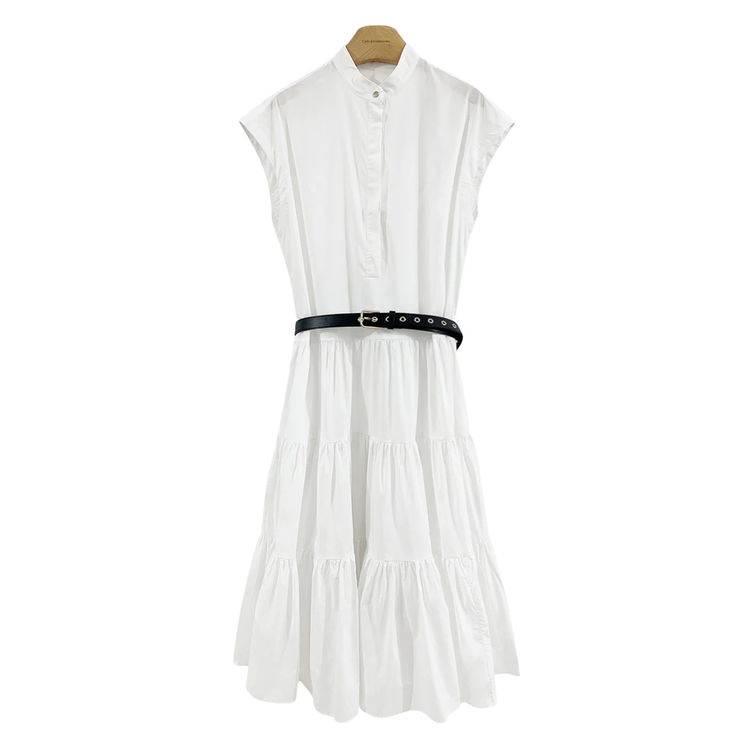 妈妈线亲元|棉府绸蛋糕裙无袖长连衣裙108