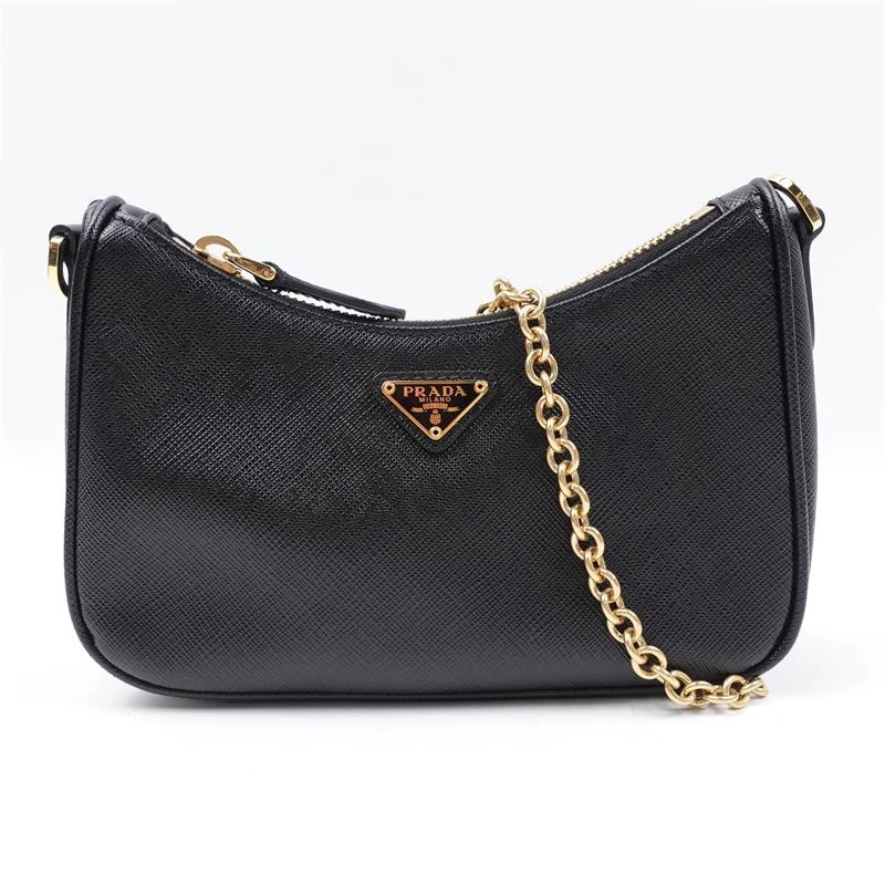 95新 Prada/普拉达 普拉达黑色 链条单肩包T_ZY0000403786