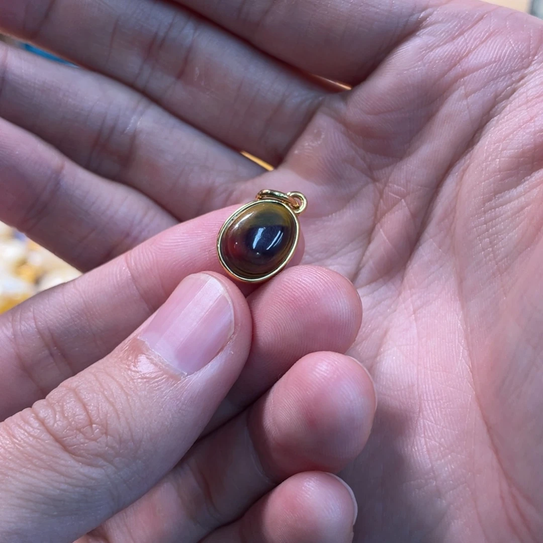 南红玛瑙珠宝奇石18K金镶嵌小*9