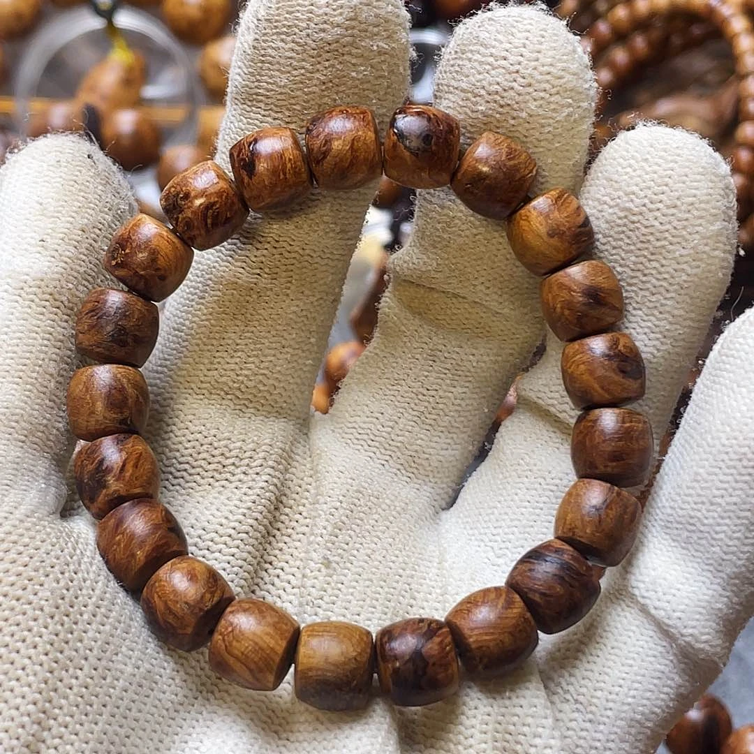 蘑***菇柏木手串/手链太行崖柏1.0直切碳化陈化变异