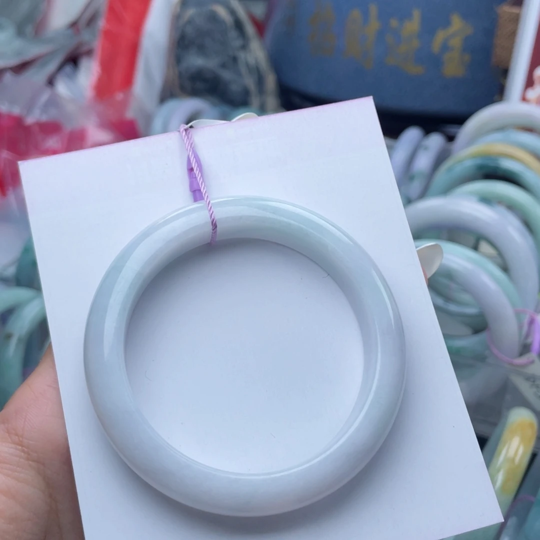 翡翠未镶嵌手镯55圈