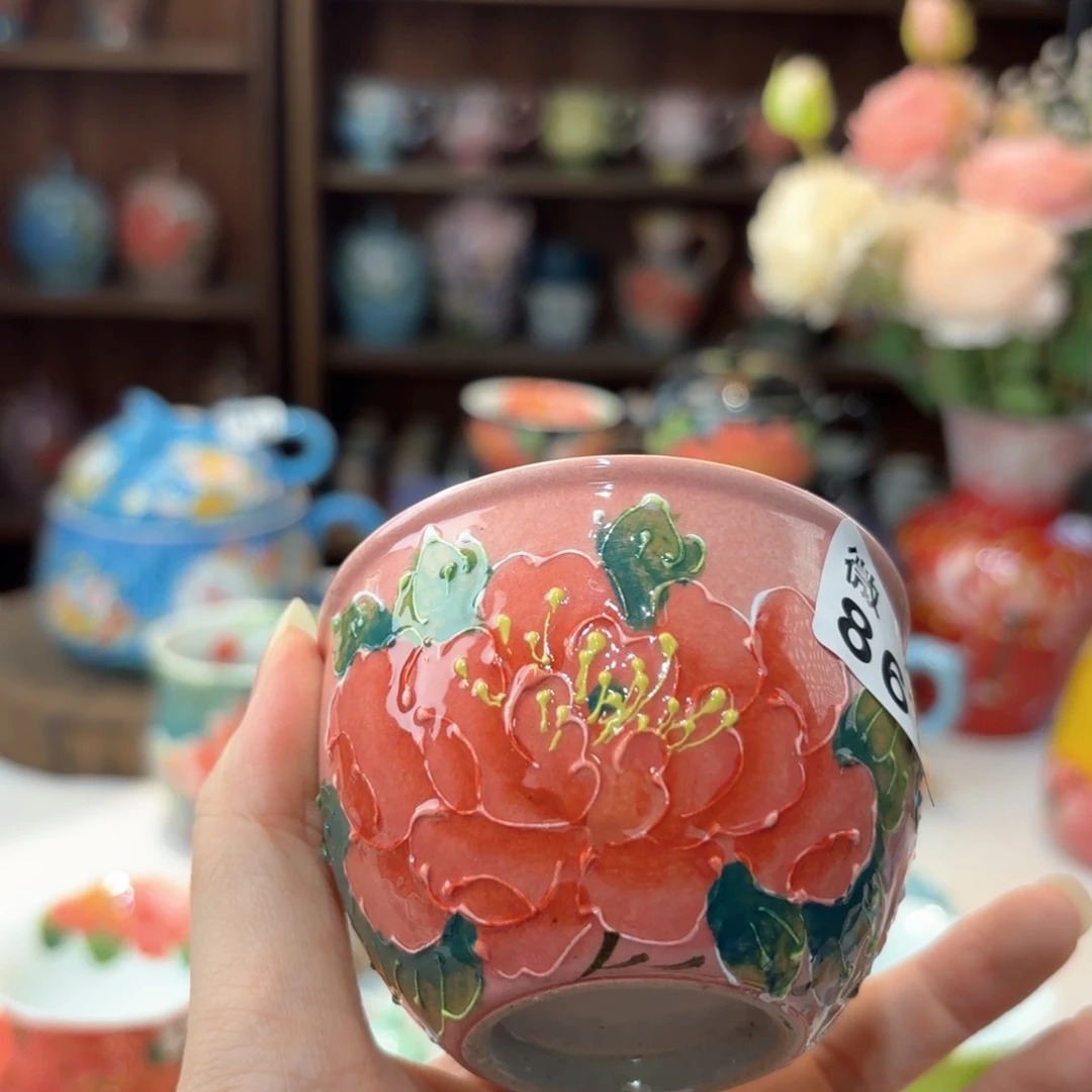 景德镇手绘高温釉下彩陶瓷茶具