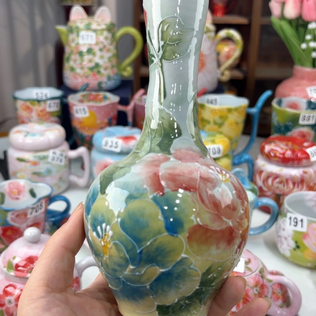 景德镇手绘高温釉下彩陶瓷茶具