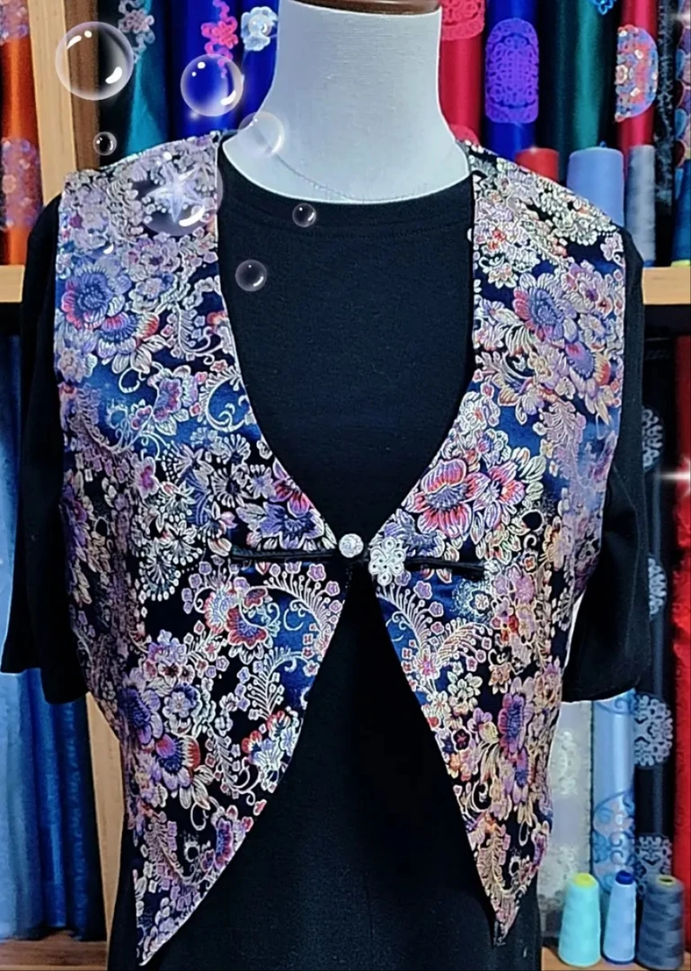 女士短款民族风马甲