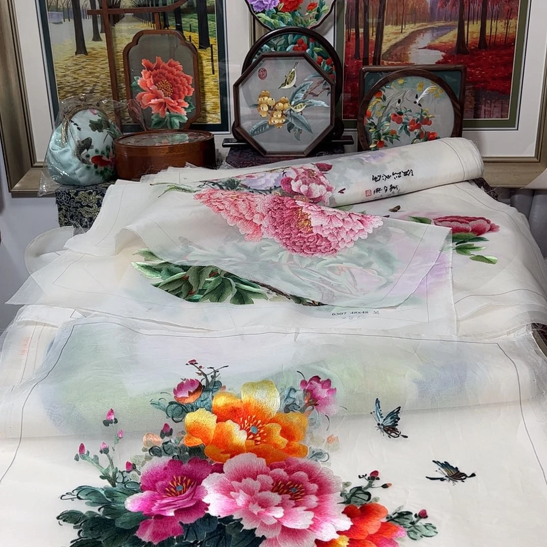 刺绣纯手工刺绣画