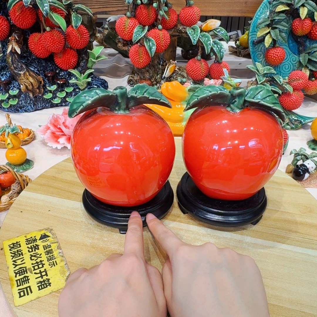 陶瓷单苹果2带底座