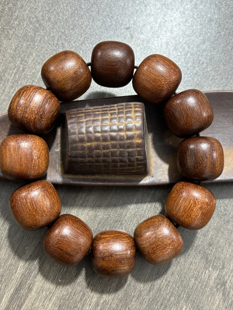 【福轩文玩】黄花桶珠手串