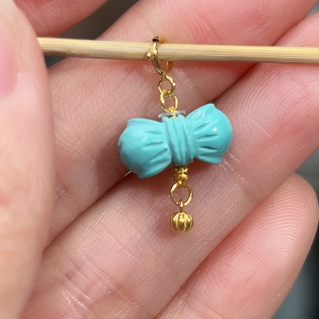 绿松石珠宝奇石18K金镶嵌