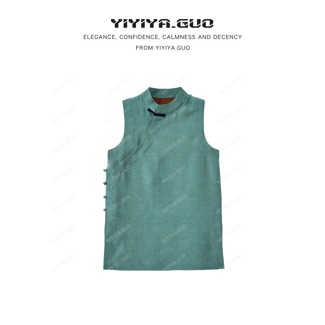 yiyiya.Guo艺艺吖【香云纱·威尼斯夜】光泽感透气上衣2262SS52