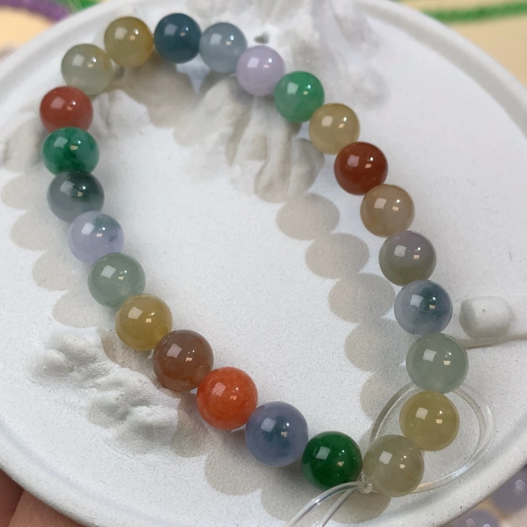 翡翠散珠冰胶浓彩多宝 新款 7+mm