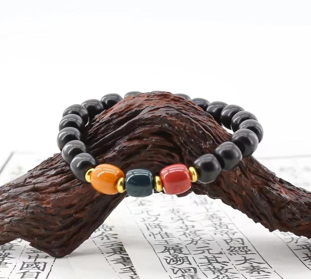 SF1621三色珠黑-精品手串（无礼盒）