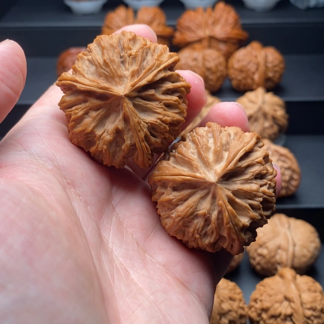 把件文玩核桃45尺苹果园三棱正奔