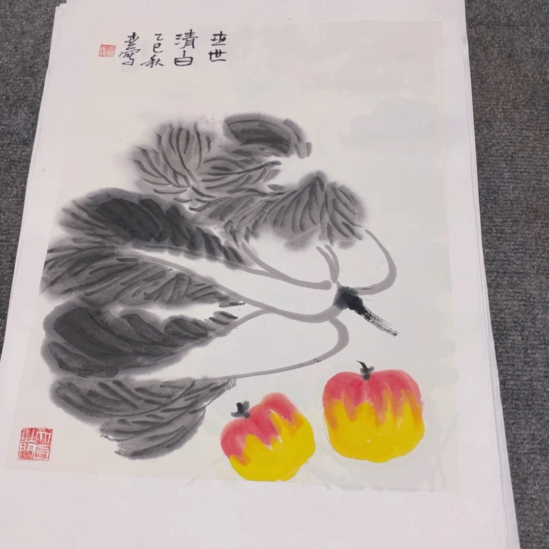 国画1.4平尺纯手绘国画作品