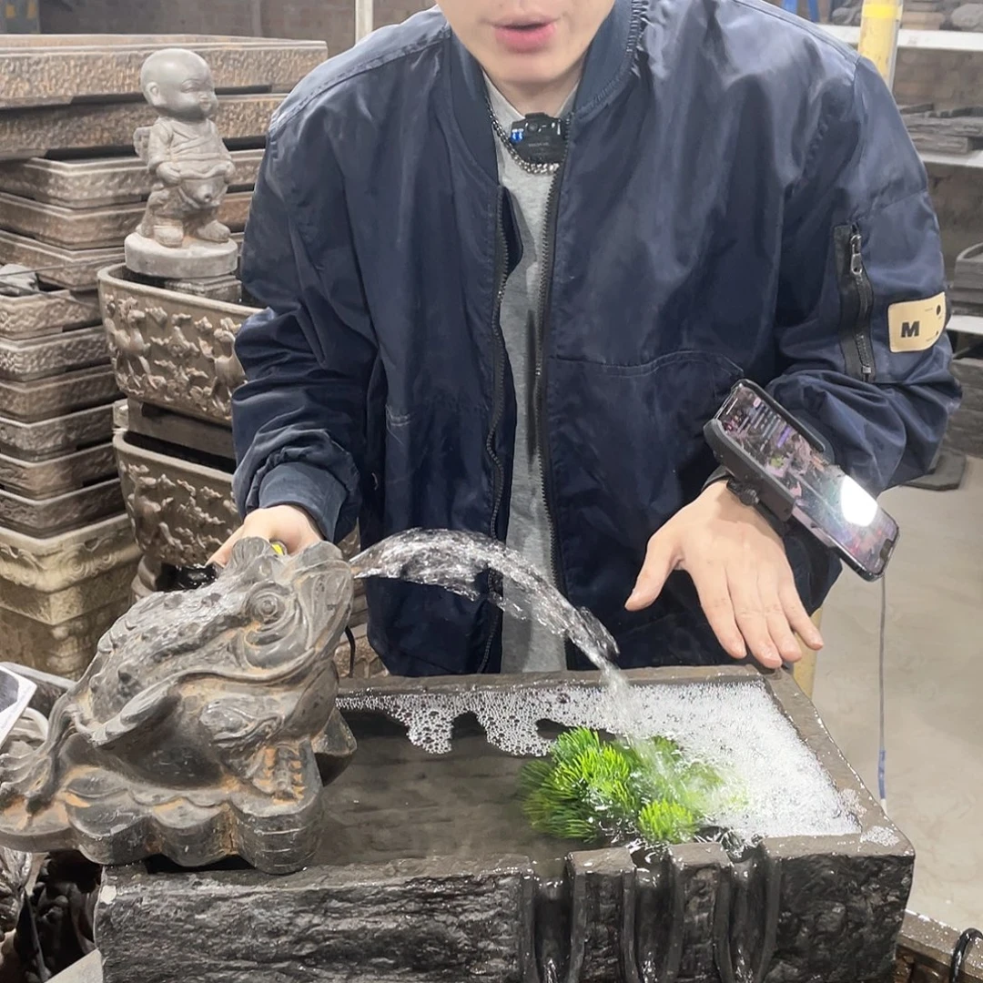 金蟾吐水 流水槽 孤品一套