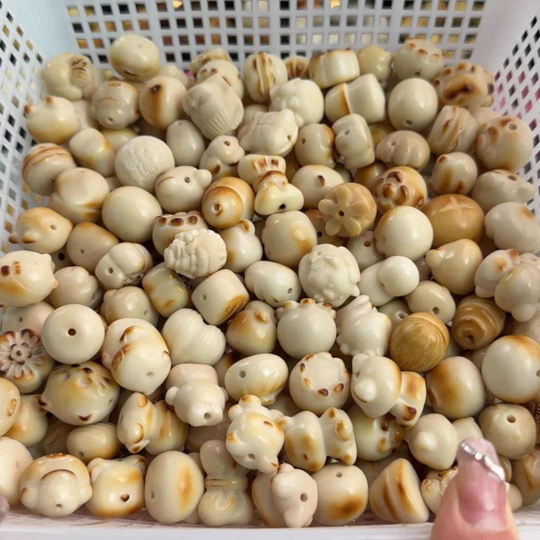 菩提根/象牙果吊坠微瑕牙果轻炭烤190颗有裂不售后