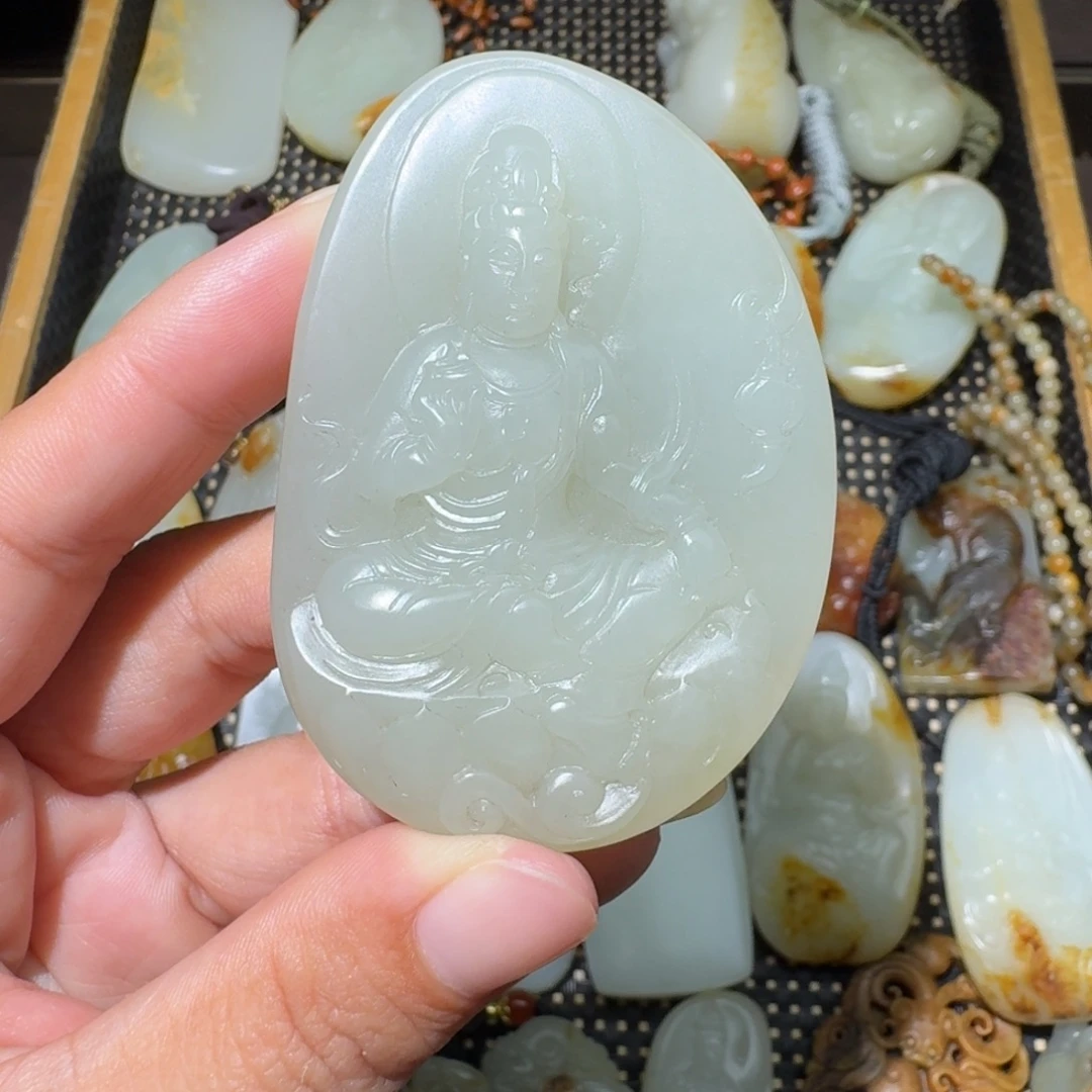 和田玉未镶嵌吊坠(不含链)
