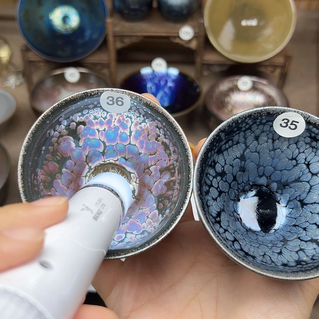 茶盏彩金建盏主人杯