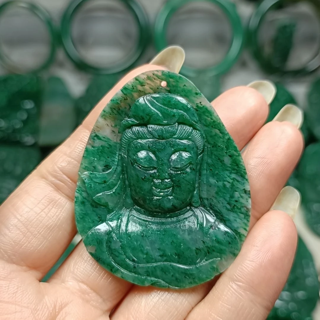 未镶嵌独山玉观音菩萨
