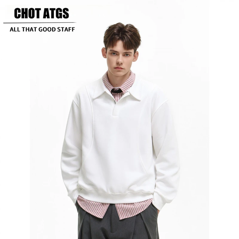 CHOT ATGS轻奢痞帅男装户外休闲宽松百搭复古秋冬季美式长袖上衣