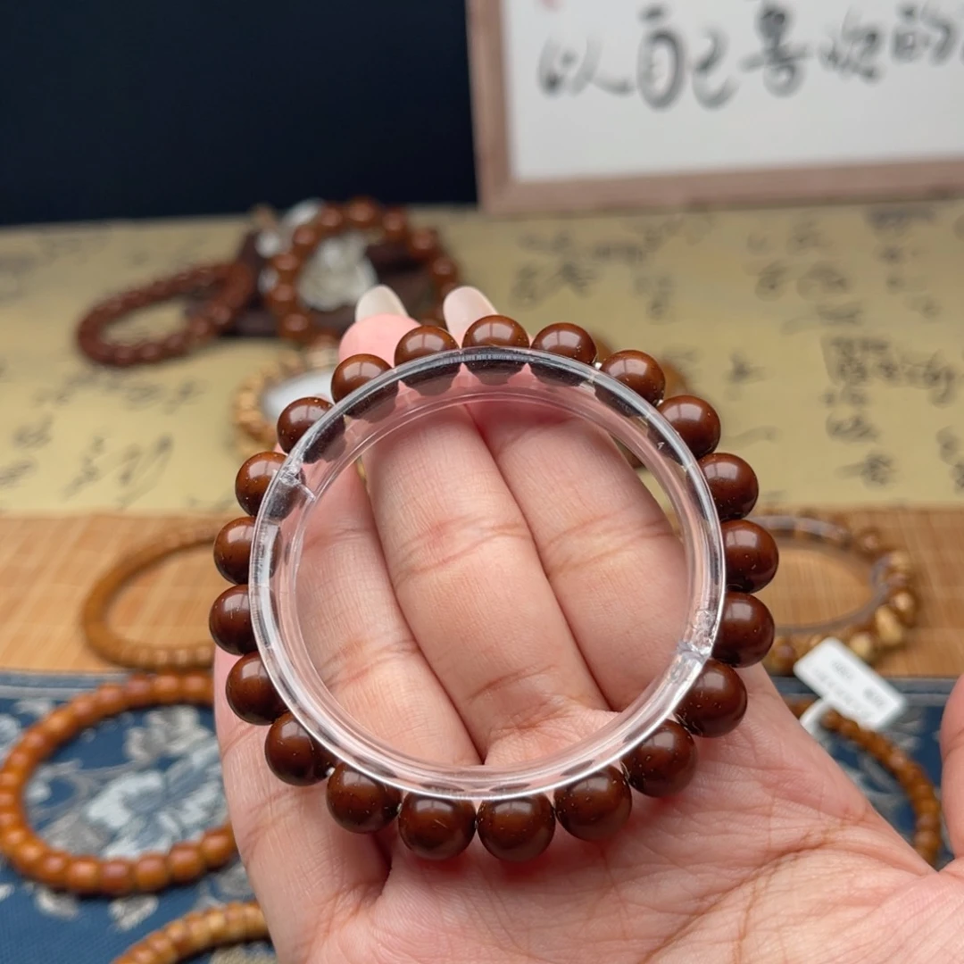 孤***品紫金鼠手串实心圆珠9