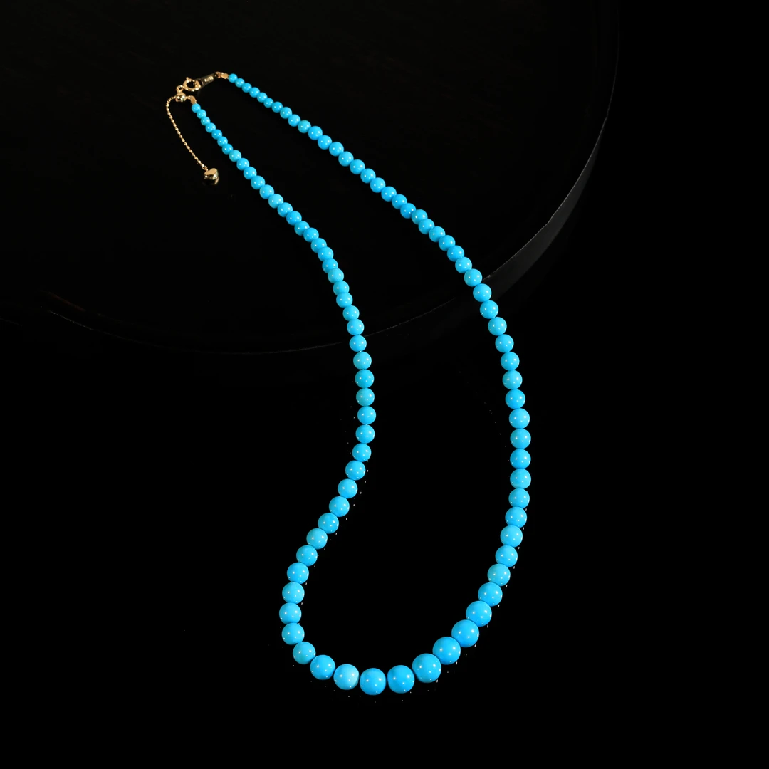 【破冰专属】安曼博18k睡美人绿松石圆珠塔链2-7mm XZ0604BZA-1