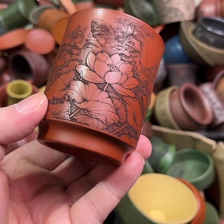 紫砂茶杯全手工紫砂主人杯