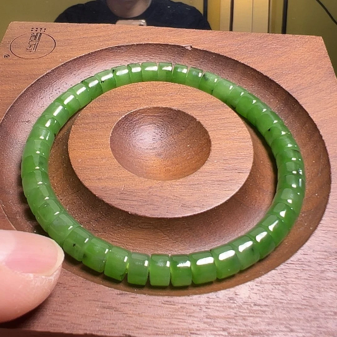 和田玉手串未镶嵌麦*和田玉