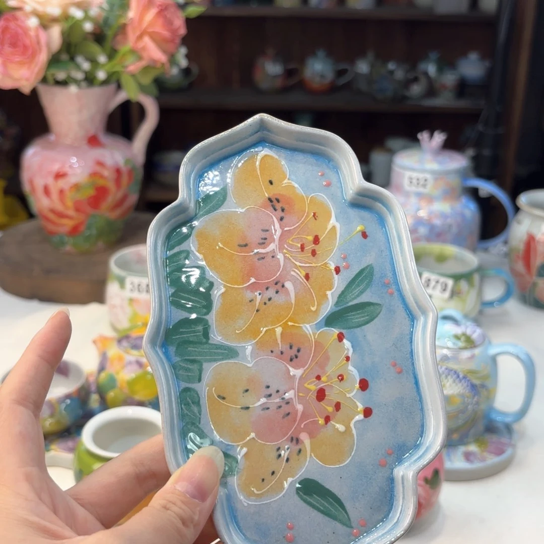 景德镇手绘高温釉下彩陶瓷茶具