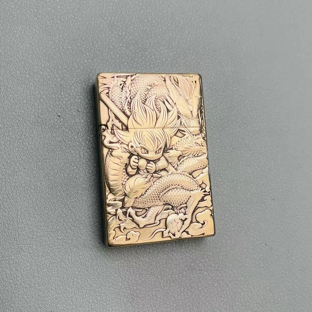 帕伽尼3500七龙珠黄铜一体煤油打火机