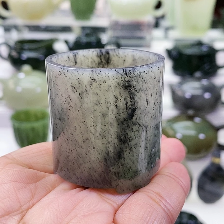 未镶嵌和田玉挂件茶杯50m l