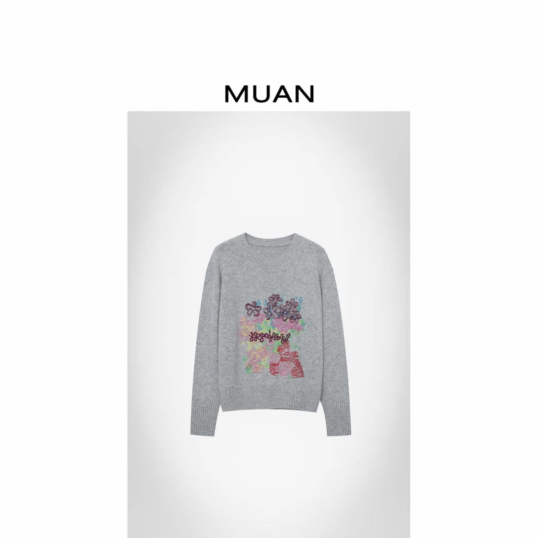 JADE阿毛：《艺术花园毛衣》“艺术系列”100羊毛318克毛衣CQ-DG3-148