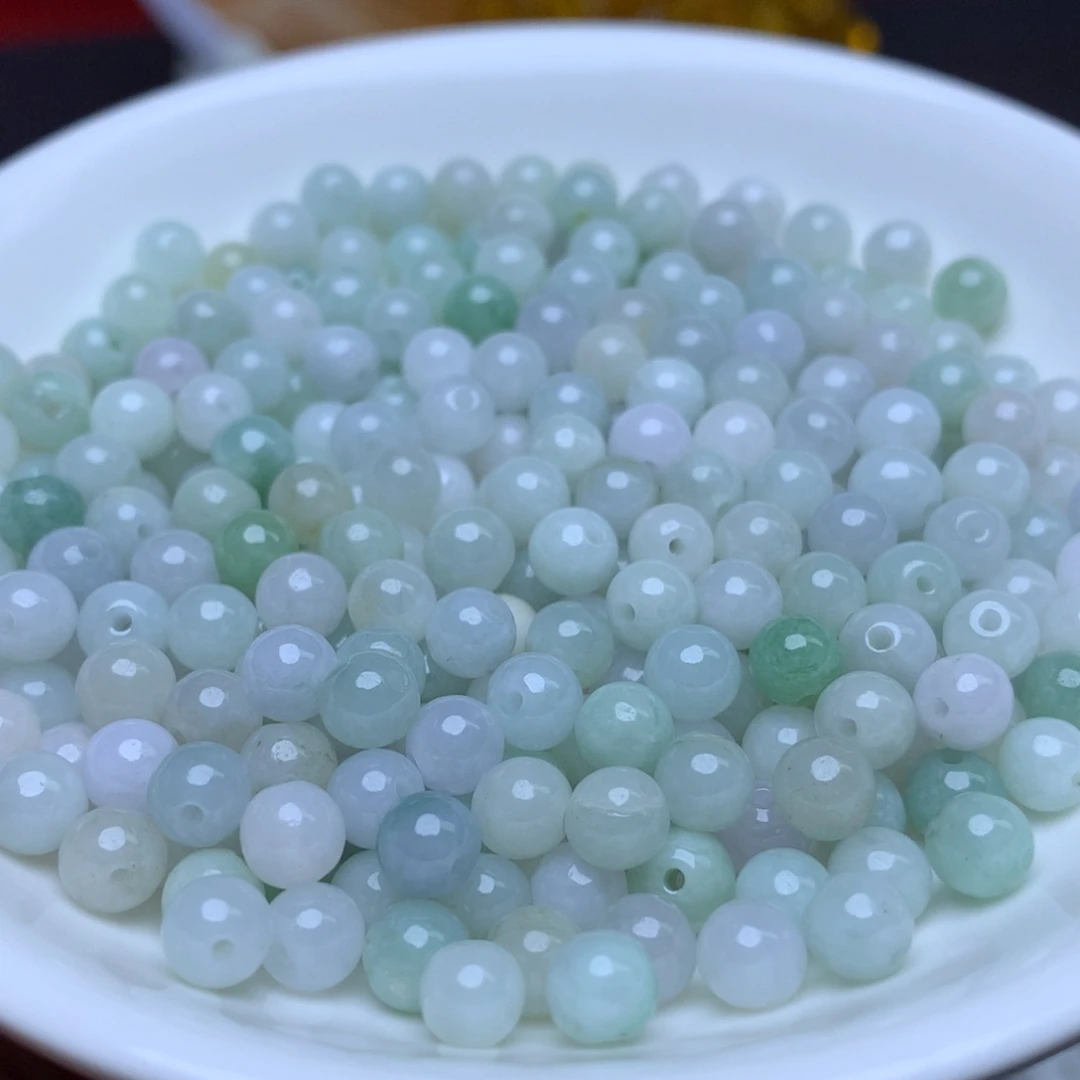 【闪购商品】翡翠手链未镶嵌卡5.4冰绿白100个